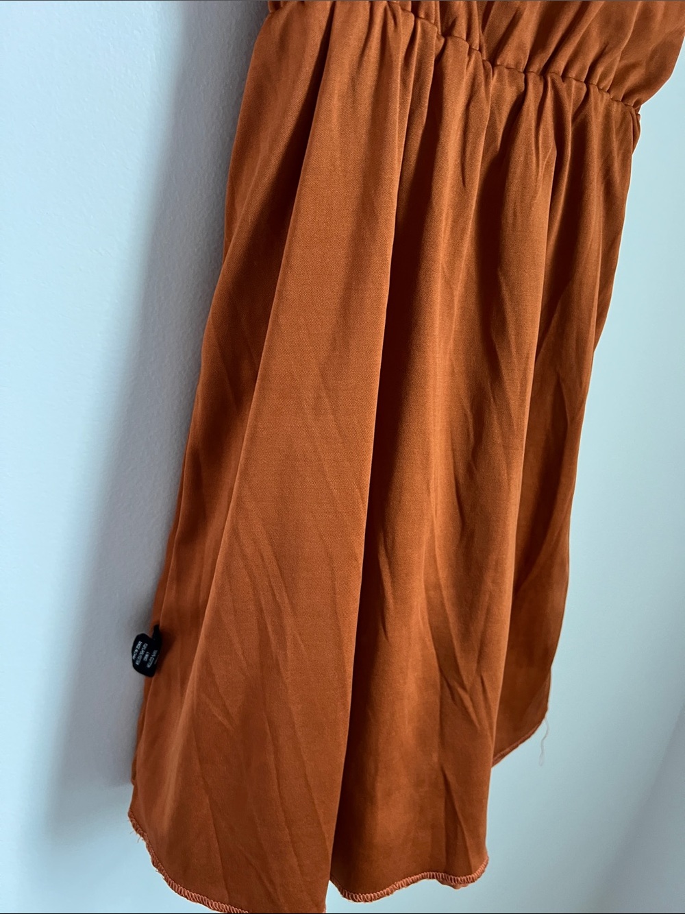 Max + Ash | Rust Puff Sleeve Tiered Mini Dress #3WAJT2398 Size S - Picture 12 of 16